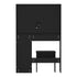 Oikiture Dressing Table Stool Set Large Mirror LED Light Black-Dressing Table-PEROZ Accessories