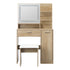 Oikiture Dressing Table Stool Set LED Light Large Cabinet Natural-Dressing Table-PEROZ Accessories