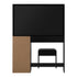 Oikiture Dressing Table Stool Set Makeup Large Mirror Dresser 12 LED Bulbs Black-Dressing Tables-PEROZ Accessories