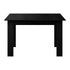 Oikiture 160cm Extendable Dining Table Cafe Table Black-Dining Table-PEROZ Accessories