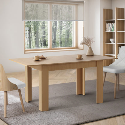 Oikiture 160cm Extendable Dining Table Cafe Table Wooden-Dining Table-PEROZ Accessories