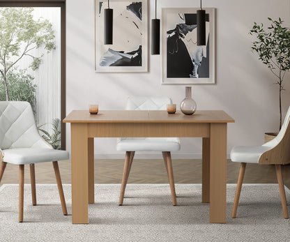 Oikiture 160cm Extendable Dining Table Cafe Table Wooden-Dining Table-PEROZ Accessories