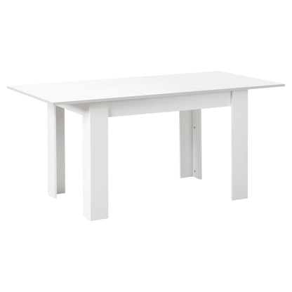 Oikiture 160cm Extendable Dining Table Cafe Table White-Dining Table-PEROZ Accessories