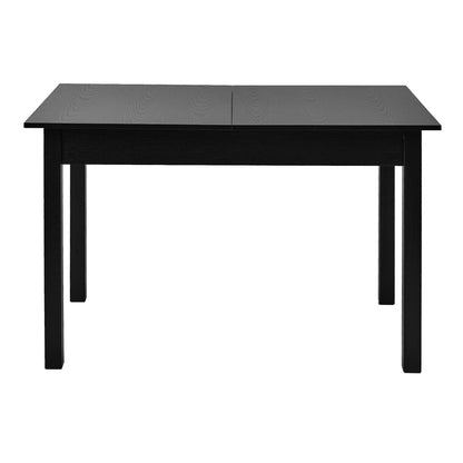 Oikiture Extendable Dining Table 1.2-1.6m Wooden Kitchen Table Black-Dining Table-PEROZ Accessories
