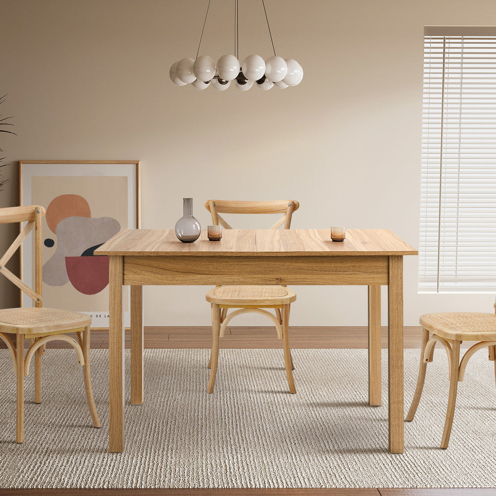 Oikiture Extendable Dining Table 1.2-1.6m Wooden Kitchen Table-Dining Table-PEROZ Accessories