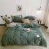 Dark Grey 4-Piece Cotton Bedding Set - Fits 1.5m/1.8m Beds (Duvet Cover 200x230cm, Bed Sheet 230x250cm)-Home & Garden > Bedding > Duvet Covers-PEROZ Accessories
