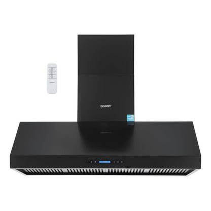 Devanti 1500mm Commercial BBQ Range Hood Dual Motor W/ Remote Control Black-Appliances > Kitchen Appliances > Cooking Ranges-PEROZ Accessories