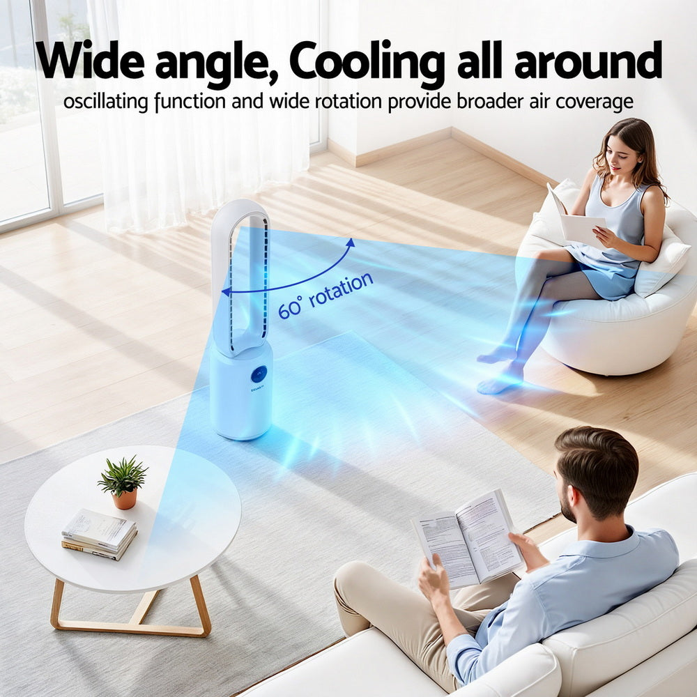 Devanti 2in1 Bladeless Fan Air Purification W/ Remote 88cm-Appliances &gt; Fans &gt; Portable Fans-PEROZ Accessories