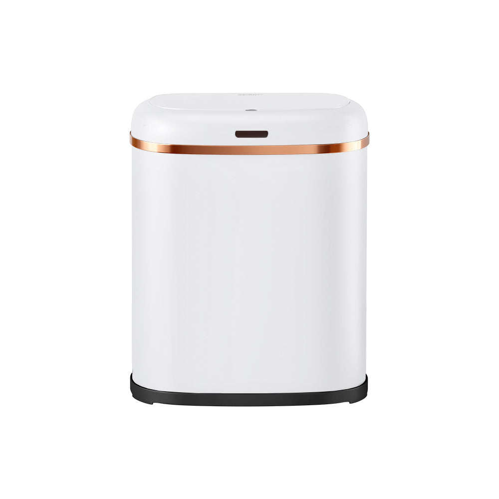 Devanti 38L Motion Sensor Bin Rubbish Automatic White-Home &amp; Garden &gt; Kitchen Bins &gt; Automatic Bins-PEROZ Accessories