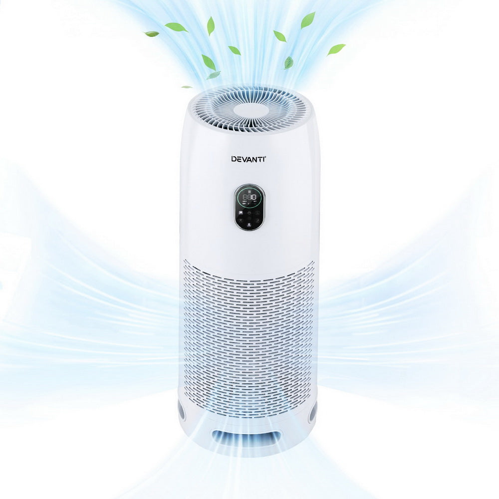 Devanti Air Purifier 4-Layer HEPA Filter White-Appliances > Aroma Diffusers &amp; Humidifiers > Purifiers-PEROZ Accessories