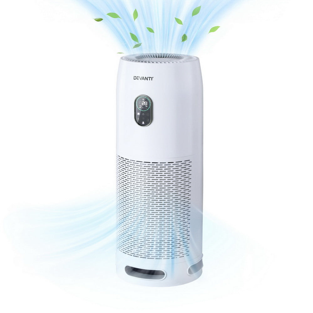 Devanti Air Purifier 4-Layer HEPA Filter White-Appliances > Aroma Diffusers &amp; Humidifiers > Purifiers-PEROZ Accessories
