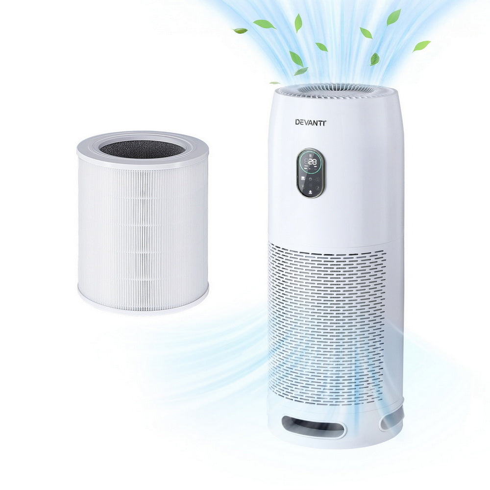 Devanti Air Purifier 4 Stage HEPA w/Replacement Filter-Appliances &gt; Aroma Diffusers &amp; Humidifiers &gt; Purifiers-PEROZ Accessories