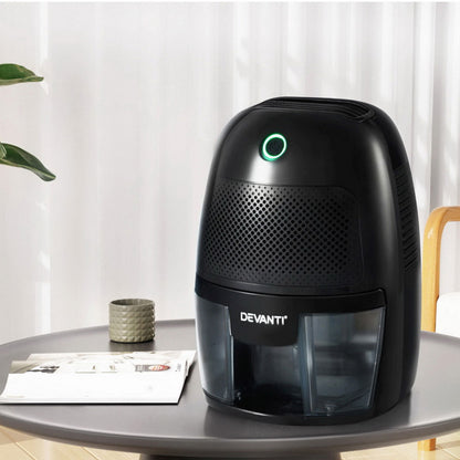 Devanti Dehumidifier 600ML Air Purifier Black-Appliances > Aroma Diffusers &amp; Humidifiers > Dehumidifiers-PEROZ Accessories