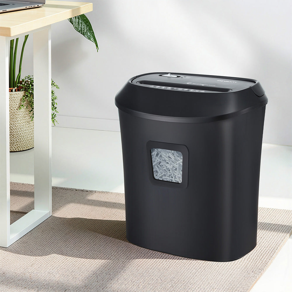 Devanti Electric Paper Shredder for Home Office 10 A4 Paper Sheet Cross-Cut Paper-Electronics &gt; Printers &gt; Printers &amp; Accessories-PEROZ Accessories