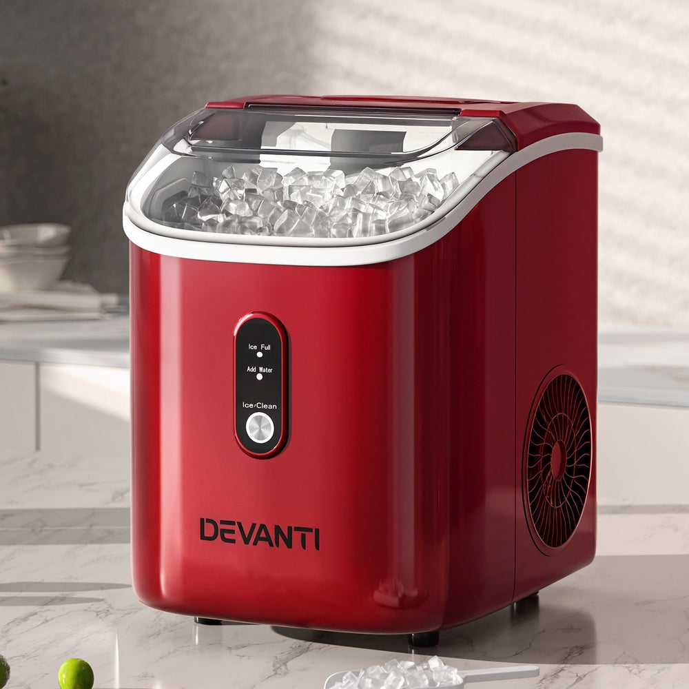 Devanti Ice Maker Machine 15kg Nugget Chewable Ice Cube-Appliances > Kitchen Appliances > Ice Makers-PEROZ Accessories