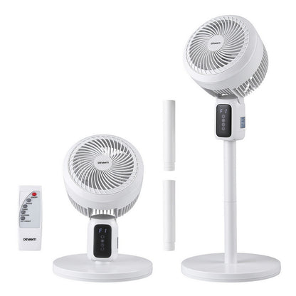 Devanti Pedestal Fan W/ Remote 3 Speed 12H Timer Height Adjustable Cooling Fan-Appliances > Fans > Portable Fans-PEROZ Accessories