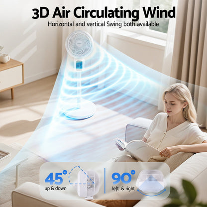 Devanti Pedestal Fan W/ Remote 3 Speed 12H Timer Height Adjustable Cooling Fan-Appliances > Fans > Portable Fans-PEROZ Accessories
