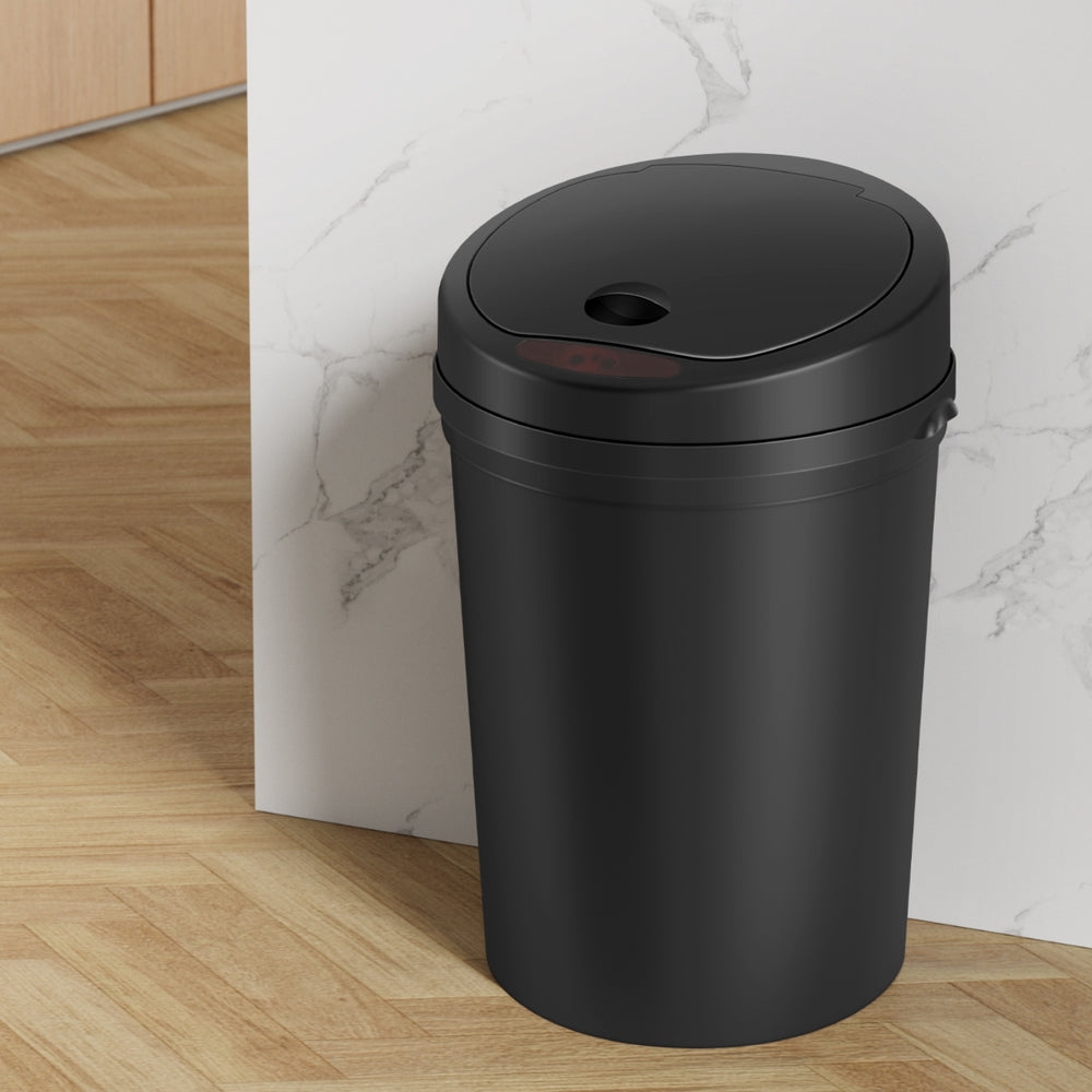 Devanti Sensor Bin Motion Rubbish Bins Kitchen Automatic Trash Can Black 9L-Home &amp; Garden > Kitchen Bins > Automatic Bins-PEROZ Accessories