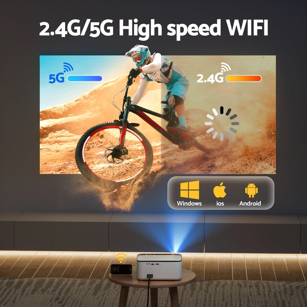 Devanti Video Project 4K 1080P Android 5G Wifi Home Cinema-Audio &amp; Video > Projectors &amp; Accessories > Projectors-PEROZ Accessories