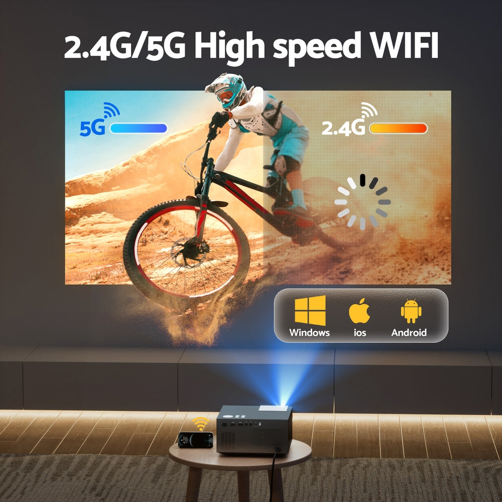 Devanti Video Project 4K 1080P Official Google TV 5G Wifi Home Cinema-Audio &amp; Video > Projectors &amp; Accessories > Projectors-PEROZ Accessories