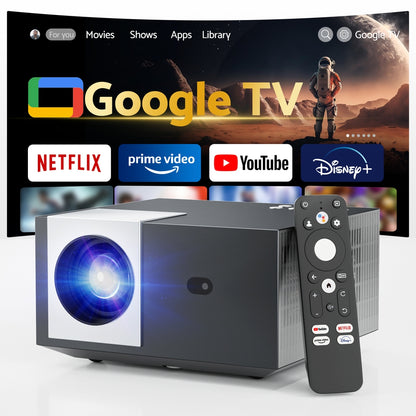 Devanti Video Project 4K 1080P Official Google TV 5G Wifi Home Cinema-Audio &amp; Video > Projectors &amp; Accessories > Projectors-PEROZ Accessories
