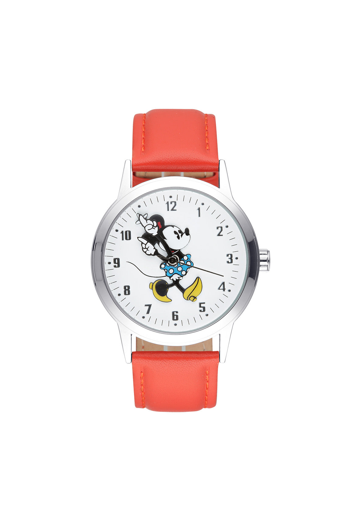 Disney Disney Bold Minnie 35mm White Dial Red Leather Strap Watch-PEROZ Accessories