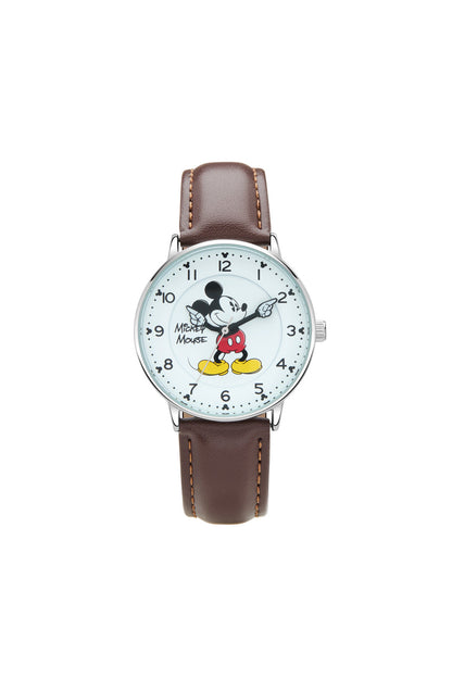 Disney Icon Mickey Collectors Edition 38mm Brown Leather Watch-PEROZ Accessories