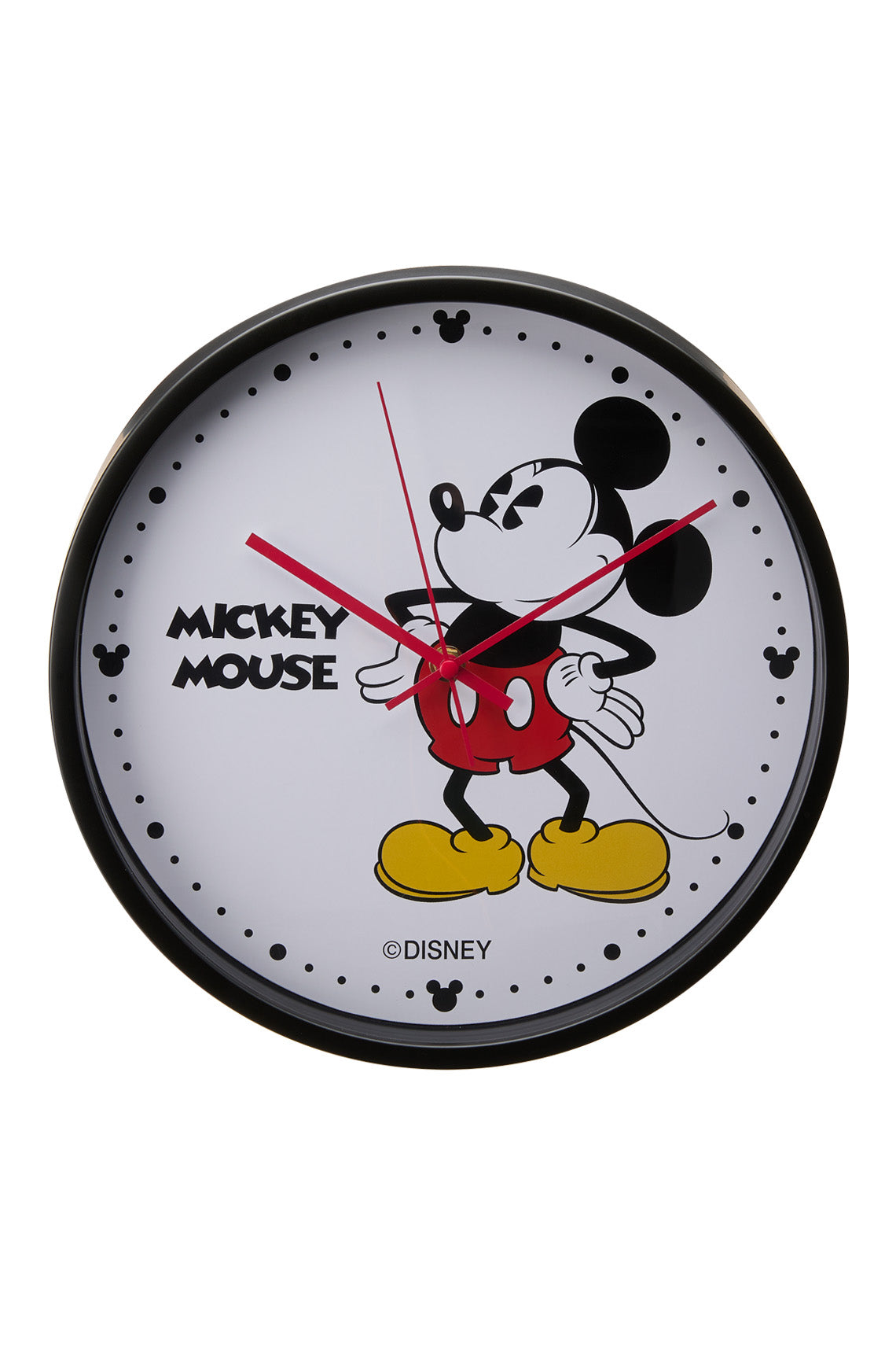 Disney Mickey 30cm Black Wall Clock-PEROZ Accessories