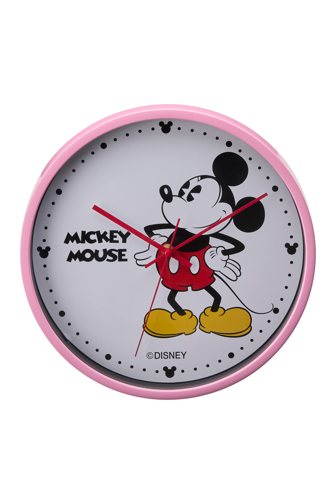 Disney Mickey 30cm Pink Wall Clock-PEROZ Accessories