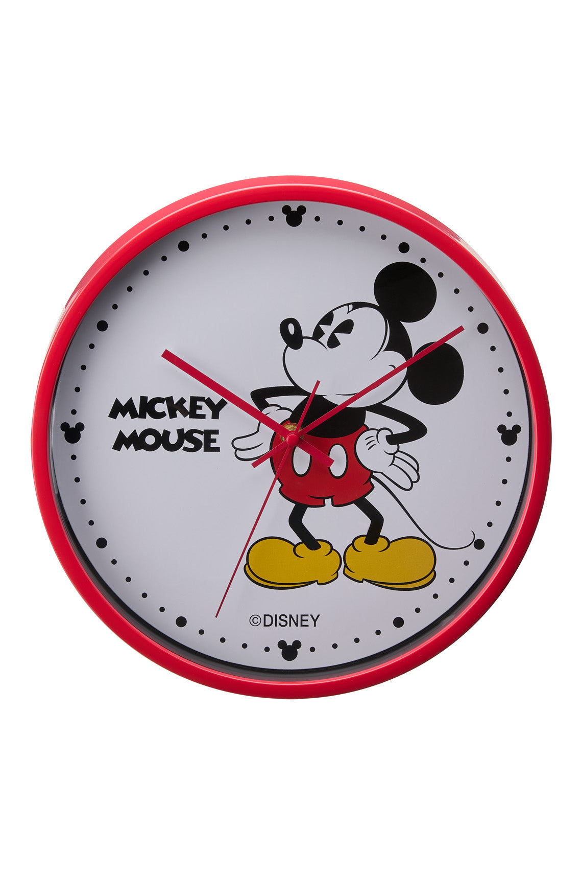 Disney Mickey 30cm Red Wall Clock-PEROZ Accessories
