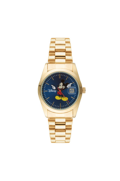 Disney Mickey Collector’s Edition 35mm Blue Dial Gold Watch-PEROZ Accessories