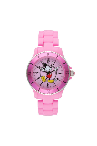 Disney Mickey Sports 40mm Pink Dial Pink Stainless Steel Watch-PEROZ Accessories
