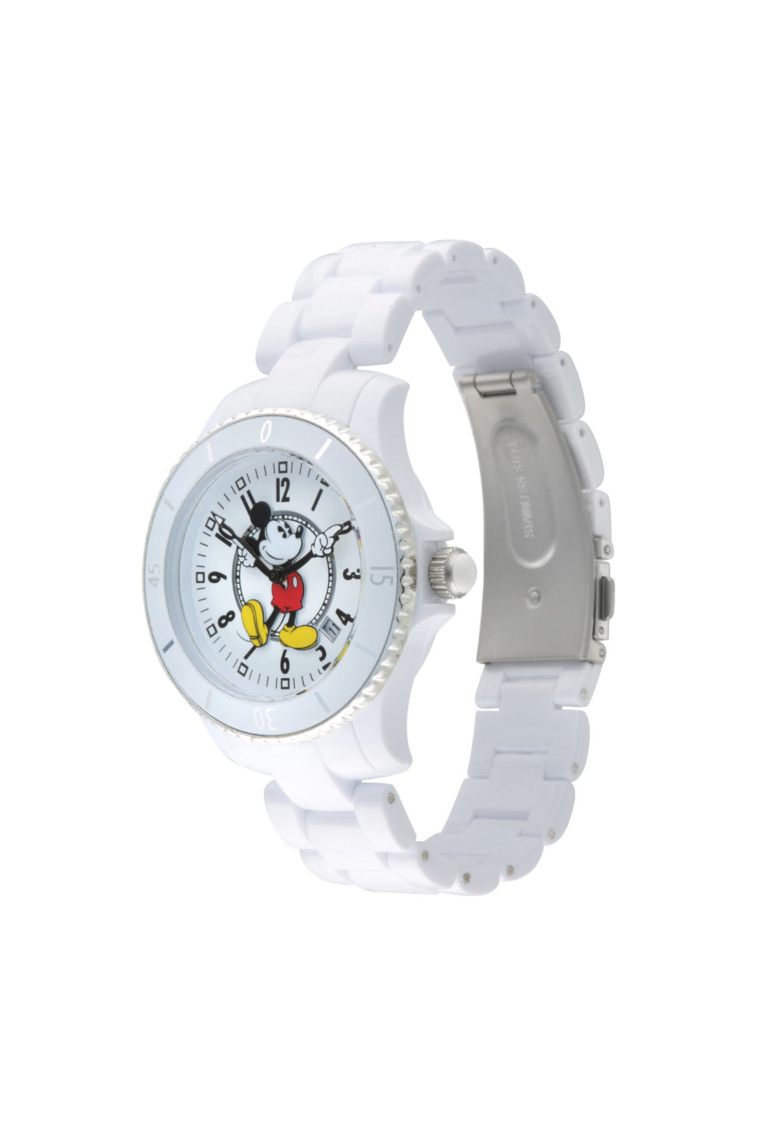 Disney Mickey Sports 40mm White Dial White Stainless Steel Watch-PEROZ Accessories