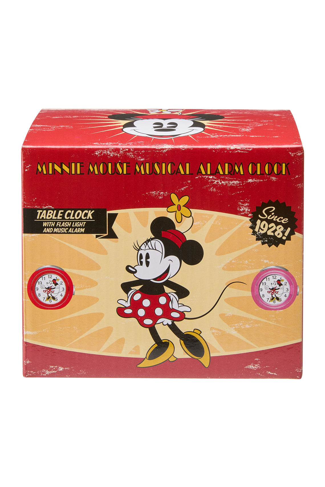 Disney Minnie 12cm Red Musical Alarm Clock-PEROZ Accessories