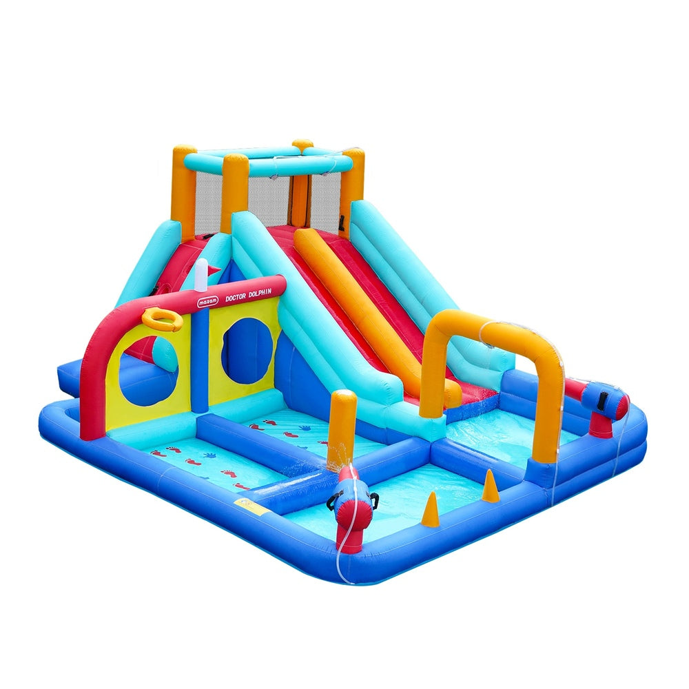 Doctor Dolphin 10-IN-1 Inflatable Water Park Dual Slides-Inflatable Toys-PEROZ Accessories