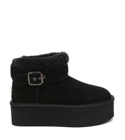Black Ula Platform Boot | PEROZ Australia