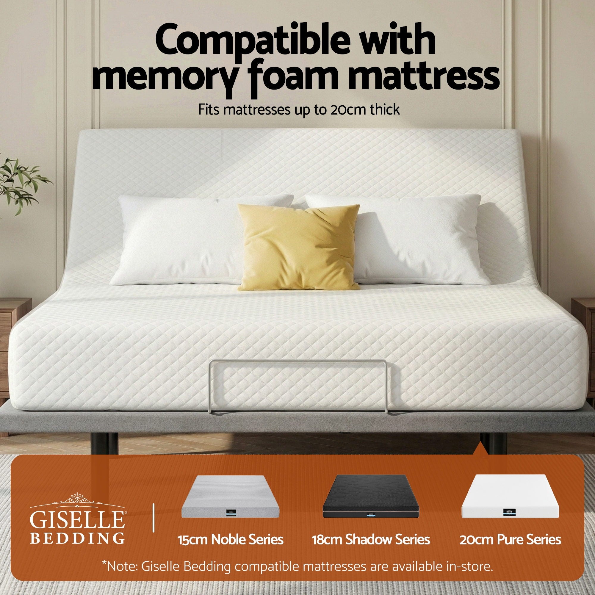 Artiss Adjustable Bed Frame King Size Electric Bed Base Wireless Remote Control Zero Gravity Power Bed Foundation-Furniture > Bedroom > Beds &amp; Bed Frames-PEROZ Accessories