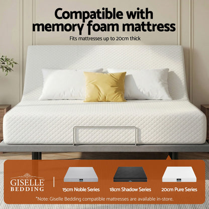 Artiss Adjustable Bed Frame King Size Electric Bed Base Wireless Remote Control Zero Gravity Power Bed Foundation-Furniture > Bedroom > Beds &amp; Bed Frames-PEROZ Accessories