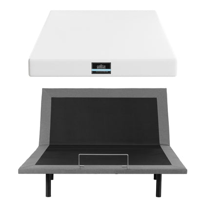 Artiss Queen size bed frame &amp; Giselle Bedding Mattress Queen Combo, adjustable bed Base for Snoring Relief, Independent Head Foot Incline, Wireless Remote, Black,20cm Thickness