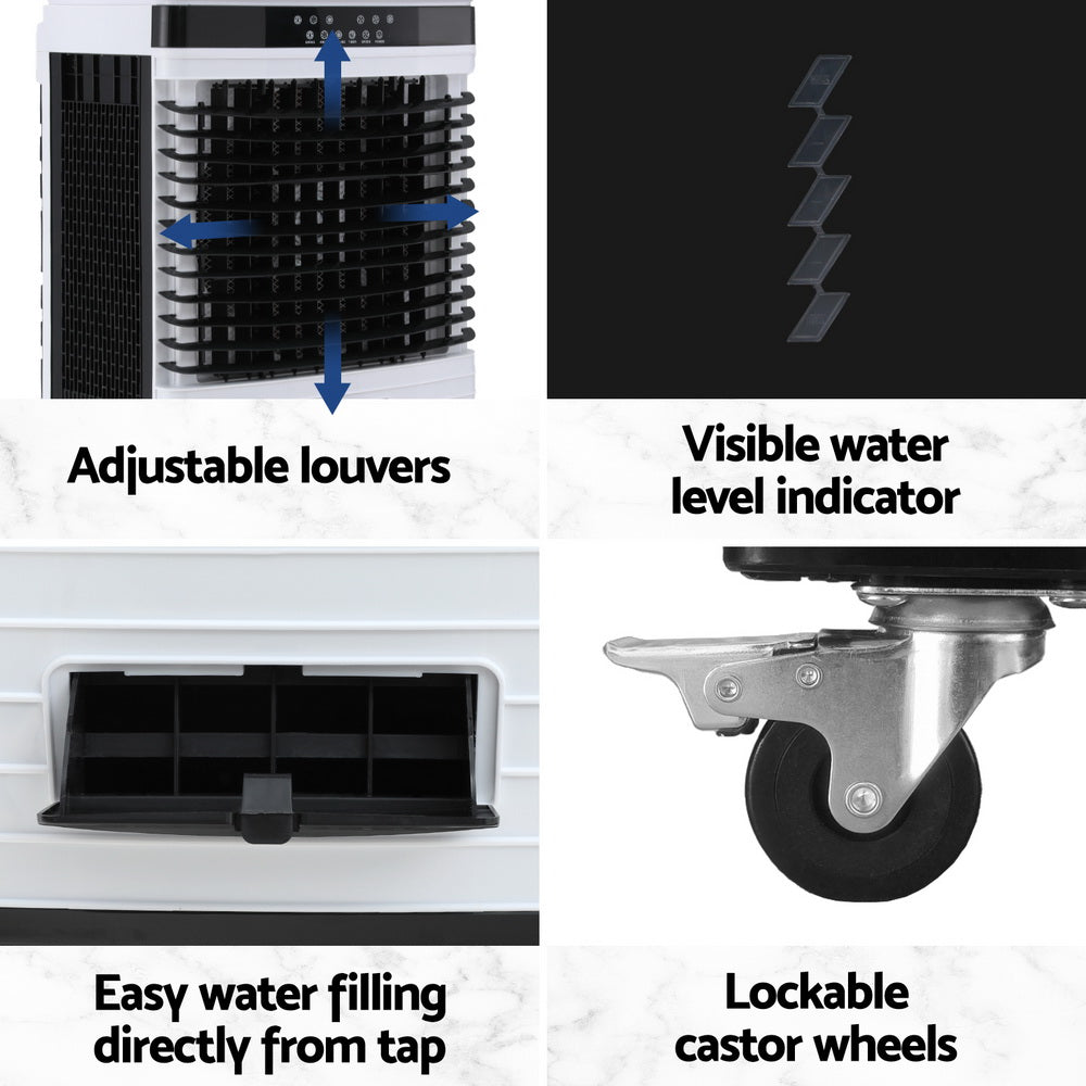 Devanti 60L Evaporative Air Cooler Conditioner-Appliances &gt; Air Conditioners &gt; Evaporative Coolers-PEROZ Accessories