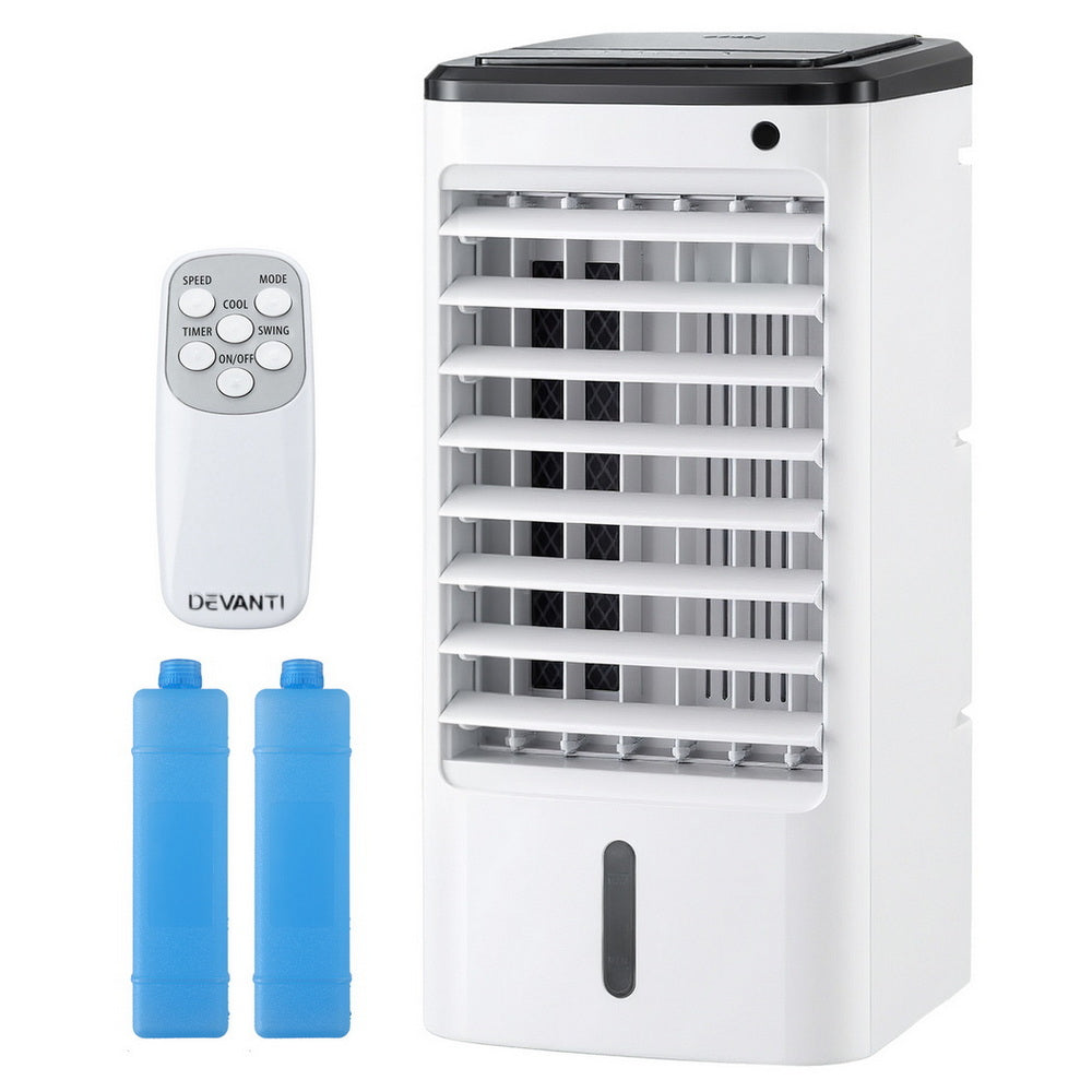 Devanti Evaporative Air Cooler Conditioner w/ Remote 4L-Appliances &gt; Air Conditioners &gt; Evaporative Coolers-PEROZ Accessories