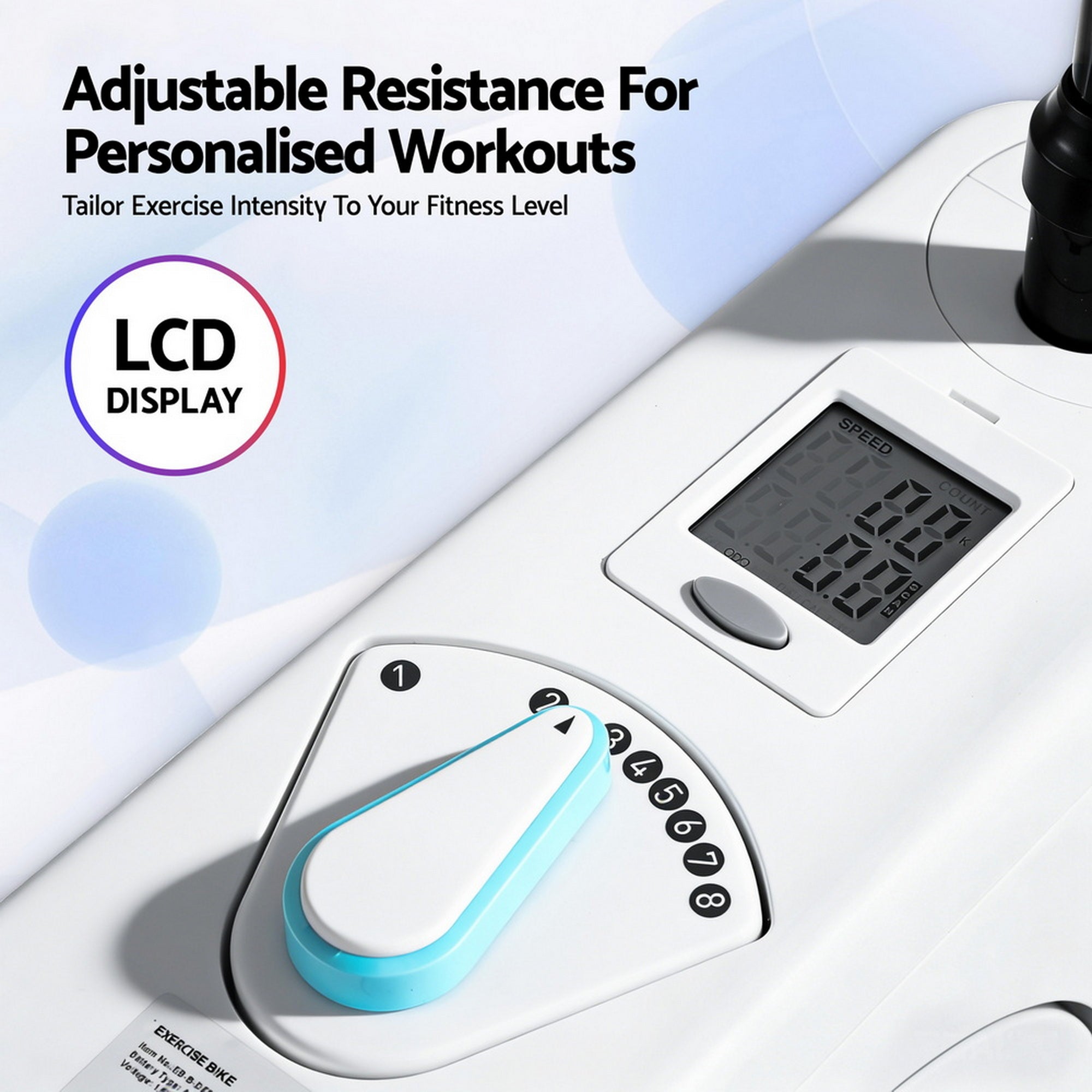 Everfit Exercise Bike Magnetic Desk Bike with Tabletop Fitness Home Workout Gym-Sports &amp; Fitness > Exercise, Gym &amp; Fitness > Exercise Bikes-PEROZ Accessories