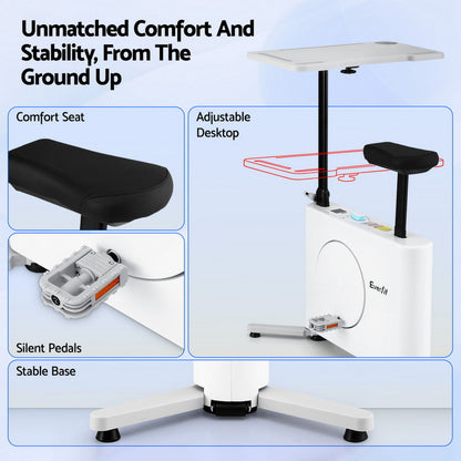 Everfit Exercise Bike Magnetic Desk Bike with Tabletop Fitness Home Workout Gym-Sports &amp; Fitness > Exercise, Gym &amp; Fitness > Exercise Bikes-PEROZ Accessories