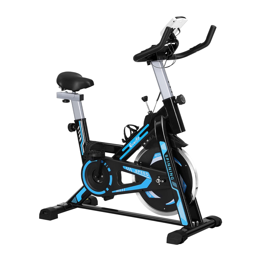 Everfit Spin Bike Exercise Bike 13KG Flywheel Fitness 150kg capacity-Sports &amp; Fitness &gt; Exercise, Gym &amp; Fitness &gt; Exercise Bikes-PEROZ Accessories