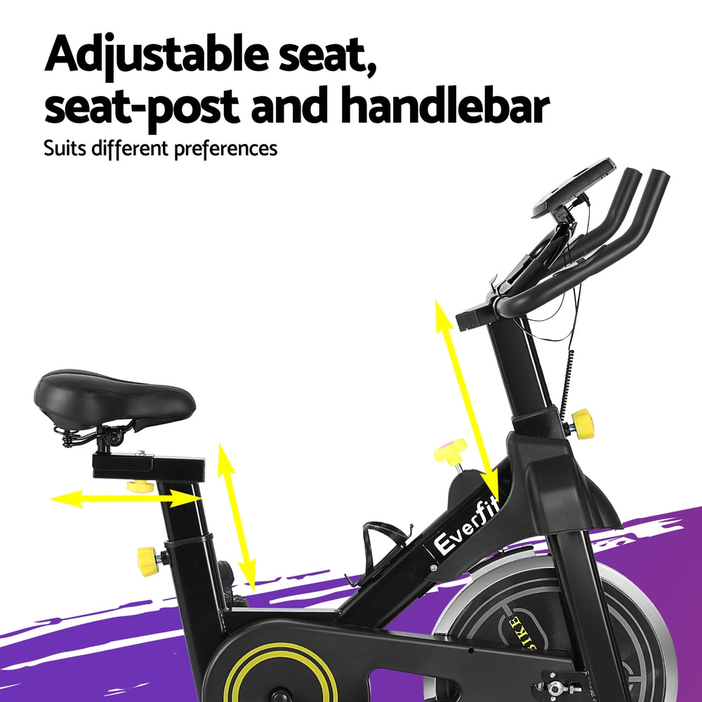 Everfit Spin Bike Exercise Bike Cardio Gym Bluetooth APP Connectable-Sports &amp; Fitness &gt; Exercise, Gym &amp; Fitness &gt; Exercise Bikes-PEROZ Accessories