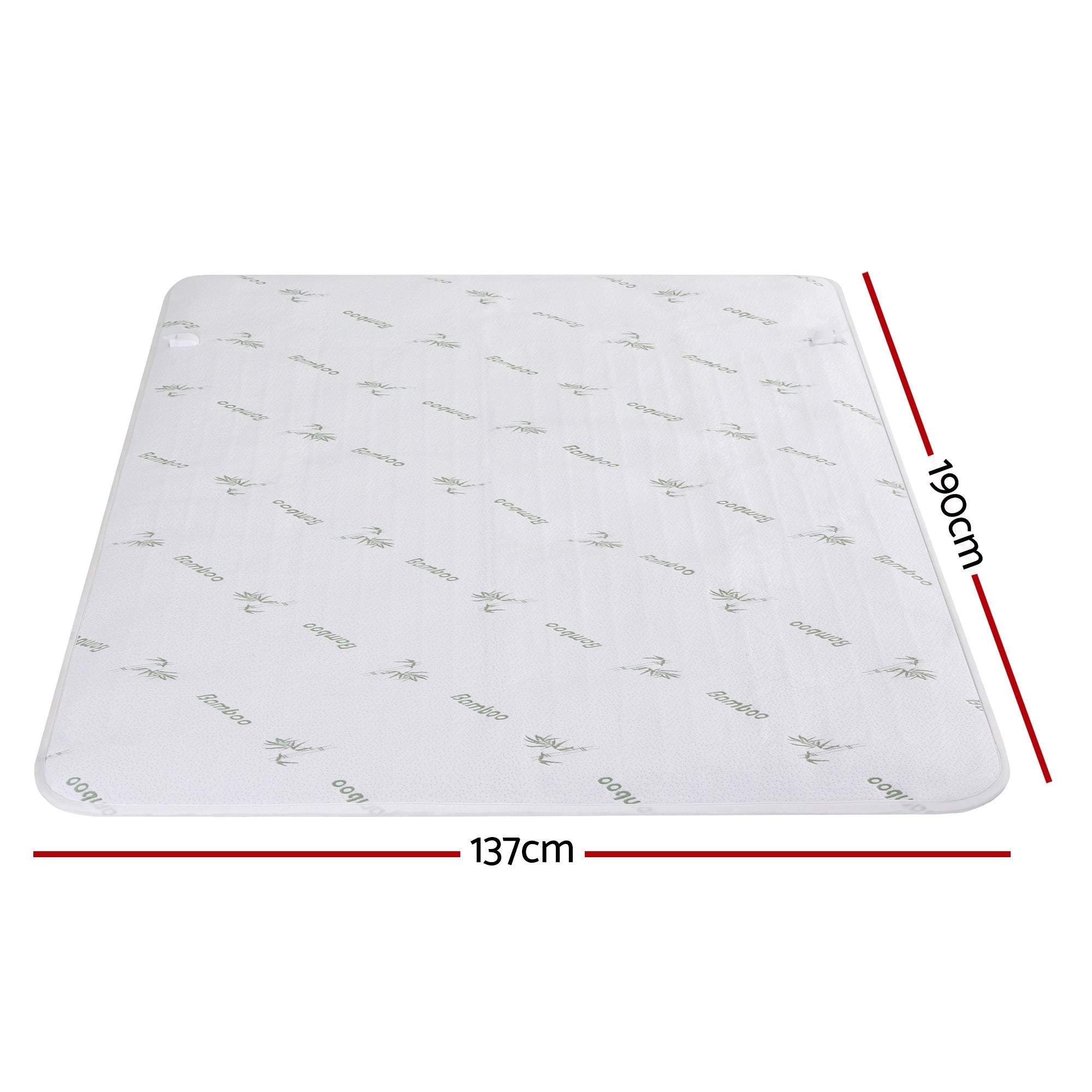 Giselle Electric Blanket Bamboo Fabric Double Fitted Heated Pad Underlay Washable Winter-Home &amp; Garden > Bedding > Blankets &amp; Throws-PEROZ Accessories