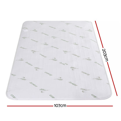 Giselle Electric Blanket Bamboo Fabric King Single Fitted Heated Pad Underlay Washable Winter-Home &amp; Garden > Bedding > Blankets &amp; Throws-PEROZ Accessories