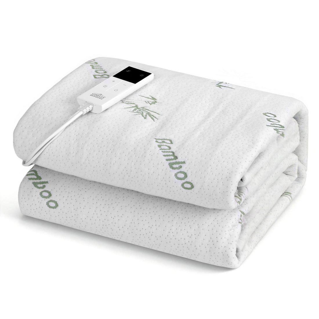 Giselle Electric Blanket Bamboo Fabric Single Fitted Heated Pad Underlay Washable Winter-Home &amp; Garden > Bedding > Blankets &amp; Throws-PEROZ Accessories