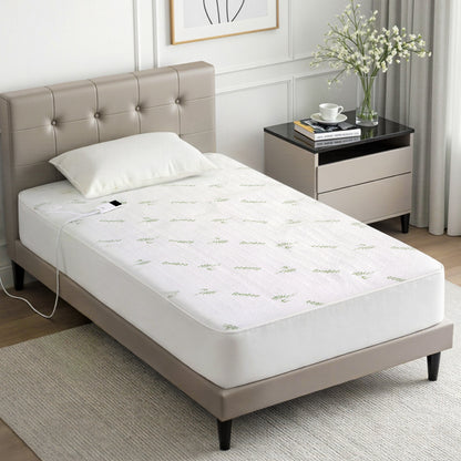 Giselle Electric Blanket Bamboo Fabric Single Fitted Heated Pad Underlay Washable Winter-Home &amp; Garden > Bedding > Blankets &amp; Throws-PEROZ Accessories