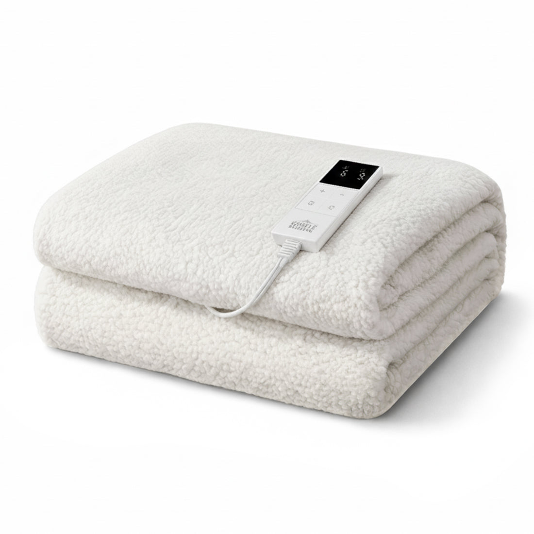 Giselle Electric Blanket LED Remote Sherpa Fleece Underlay Fully Fitted Machine Washable King Single-Home &amp; Garden > Bedding > Blankets &amp; Throws-PEROZ Accessories
